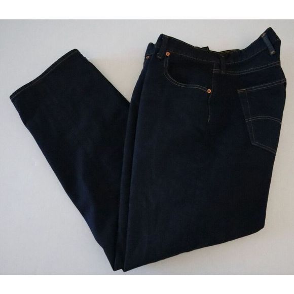 Levi's 501 Men's Sz 42x32 Dark Wash Stretch Slim Fit Straight Jeans $70 - Picture 7 of 7